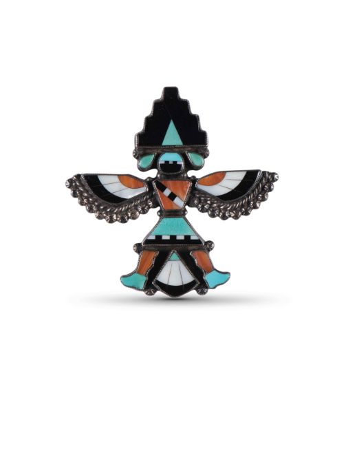 Vintage Zuni Inlay Knifewing Man Pin