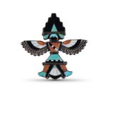 Vintage Zuni Inlay Knifewing Man Pin