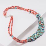 JanaLee Reano Mosaic Inlay Reversible Statement Necklace