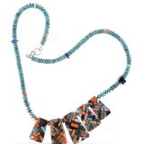 Janalee Reano Mosaic Inlay Reversible Statement Necklace