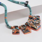 Janalee Reano Mosaic Inlay Reversible Statement Necklace