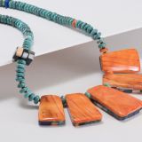 Janalee Reano Mosaic Inlay Reversible Statement Necklace
