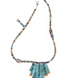 Charlene Reano Mosaic Inlay Reversible Statement Necklace