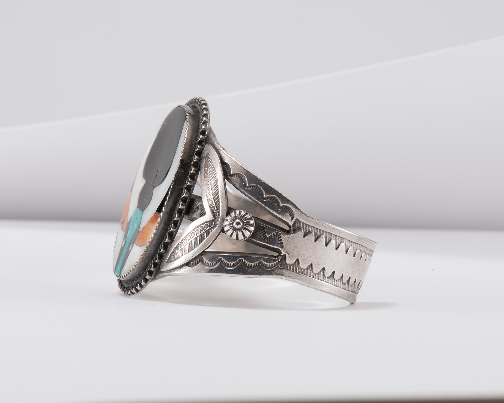 Vintage Zuni Multi Stone Inlay Cuff