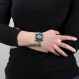 Vintage Navajo Cast Cuff with Turquoise Circa 1940’s