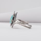 Vintage Navajo Cast Cuff with Turquoise Circa 1940’s