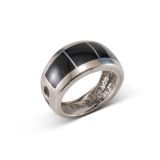 Ray Tracey Black Jade Inlay Ring