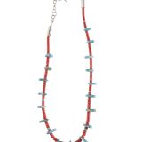 Cheyenne Grabiec Coral and Bisbee Tab Necklace