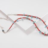 Cheyenne Grabiec Coral and Bisbee Tab Necklace