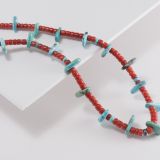 Cheyenne Grabiec Coral and Bisbee Tab Necklace