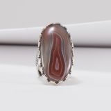 Jared Chavez Botswana Agate and Structured Series Ring