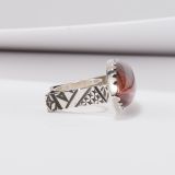 Jared Chavez Condor Agate and Structured Series Ring