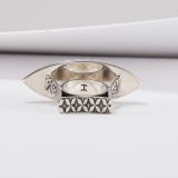 Jared Chavez Condor Agate and Structured Series Ring