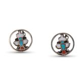 Vintage Zuni Knifewing Clip On Earrings