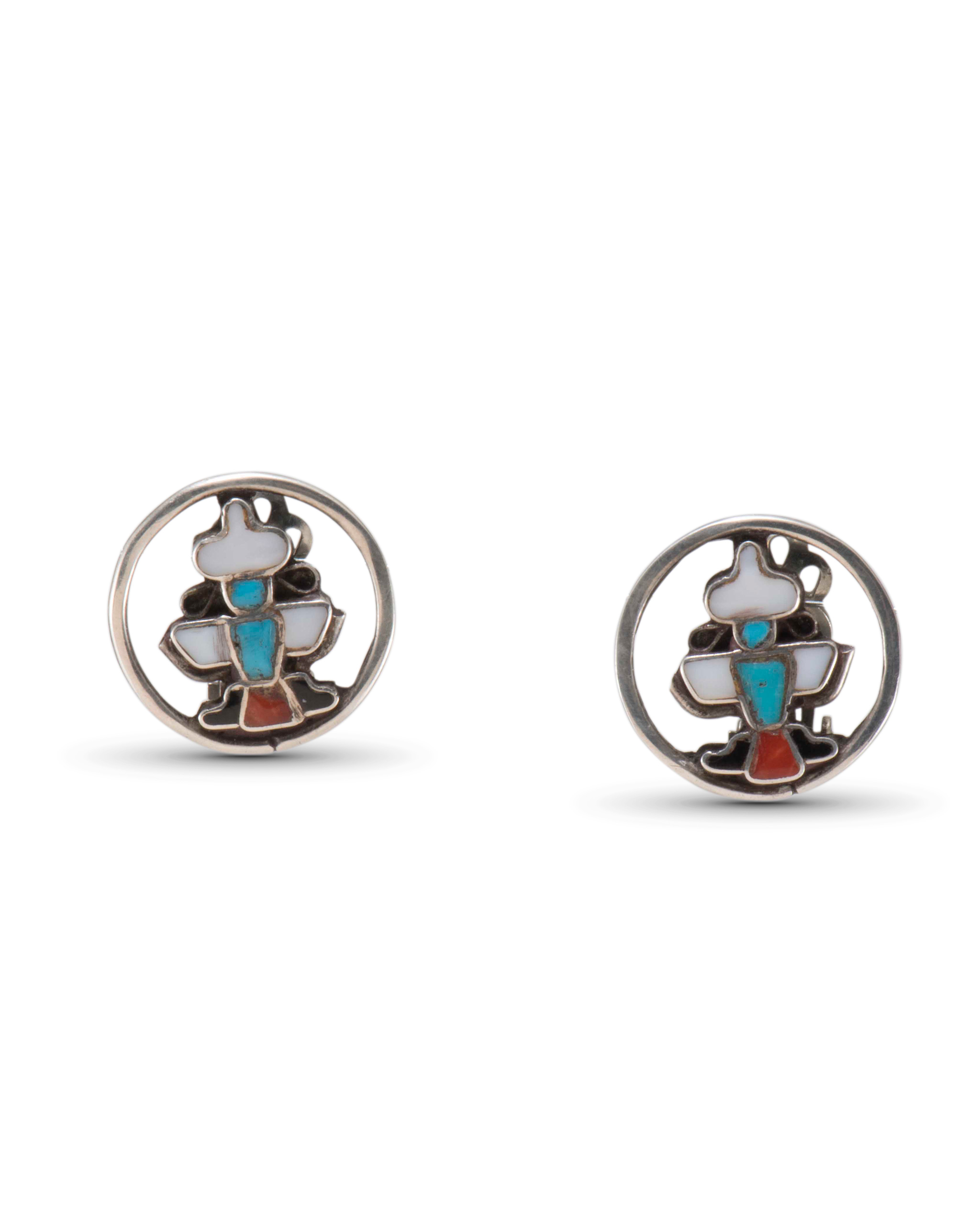 Vintage Zuni Knifewing Clip On Earrings