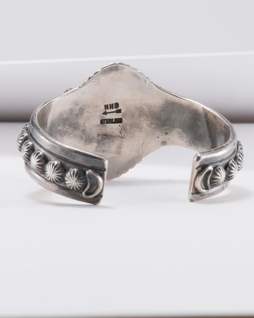 Harvey Begay Lone Mountain Turquoise and Stamped Silver Belt