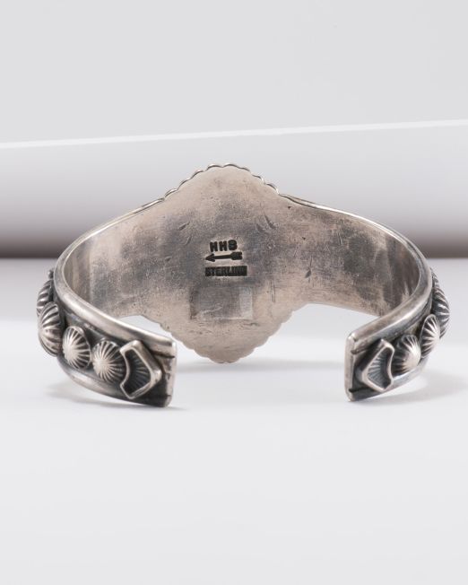 Harvey Begay Lone Mountain Turquoise and Stamped Silver Belt