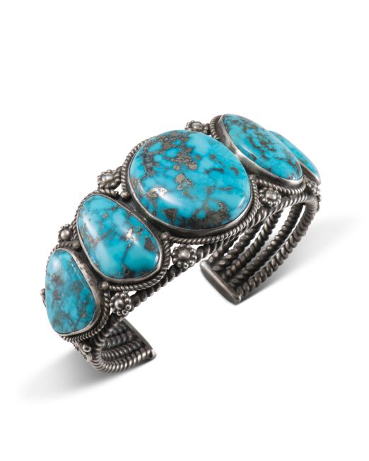 Perry Shorty Five Stone Morenci Turquoise Cuff