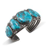 Perry Shorty Five Stone Morenci Turquoise Cuff
