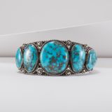 Perry Shorty Five Stone Morenci Turquoise Cuff