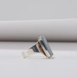 Duane Maktima Green and White Jade Ring