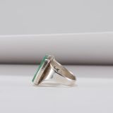 Duane Maktima Green and White Jade Ring