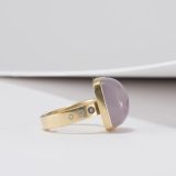 Robin Waynee 18kt Gold Pink Chalcedony Ring