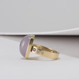Robin Waynee 18kt Gold Pink Chalcedony Ring