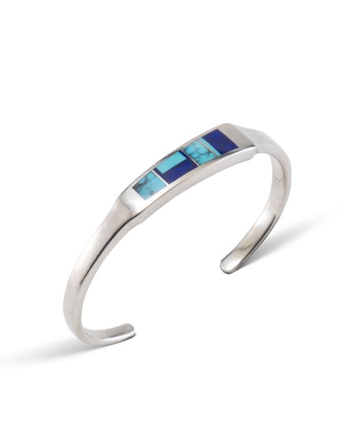Ray Tracey Lapis and Turquoise Cuff