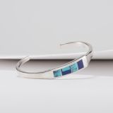 Ray Tracey Lapis and Turquoise Cuff