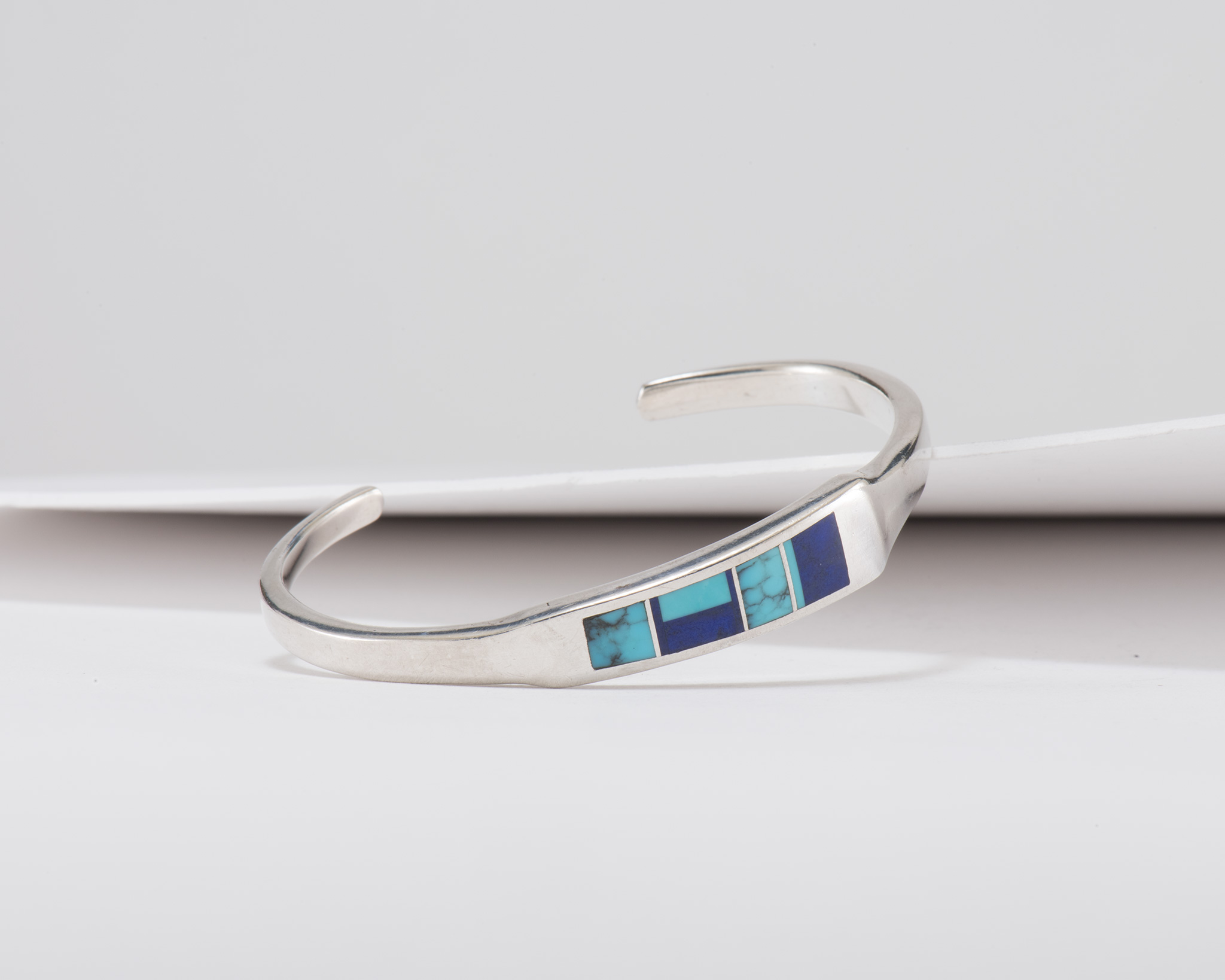 Ray Tracey Lapis and Turquoise Cuff