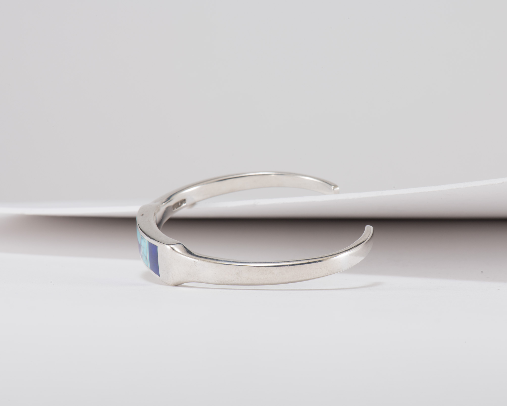 Ray Tracey Lapis and Turquoise Cuff