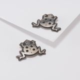 Philip Honanie Sterling Silver Overlay Frog Pins