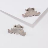 Philip Honanie Sterling Silver Overlay Frog Pins