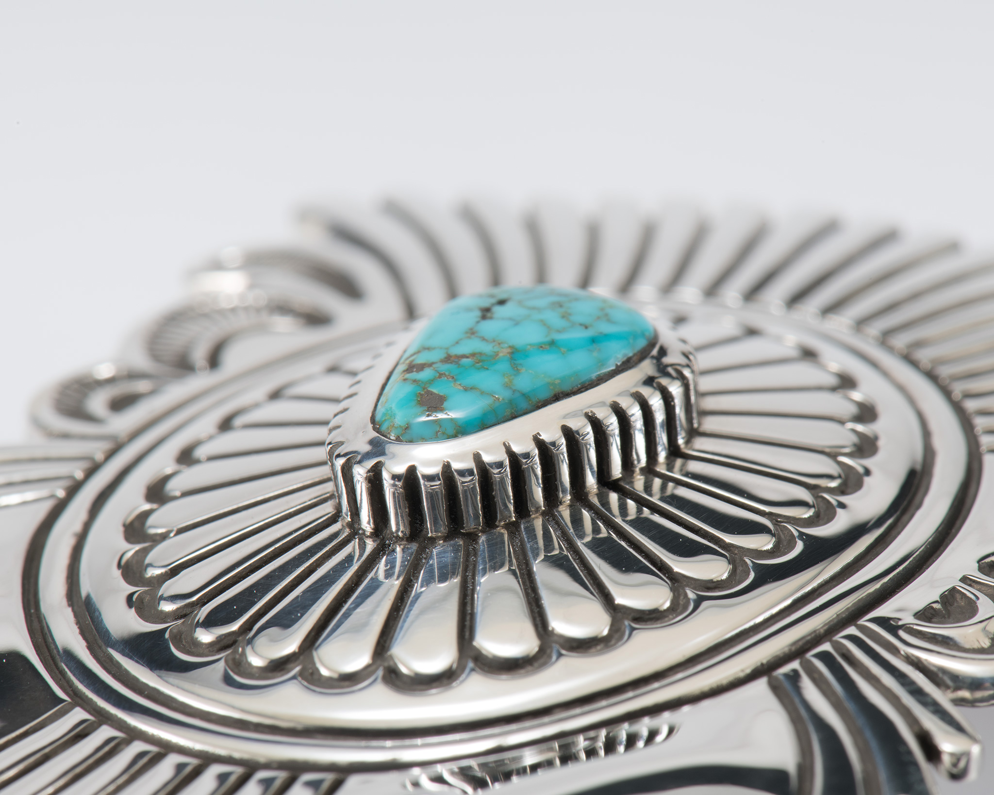 Jennifer Curtis Sterling Silver Bolo with Turquoise - Four Winds