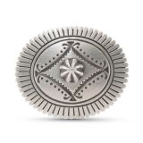 Jennifer Curtis Stamped Sterling Silver Matte Belt Buckle