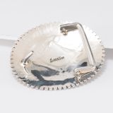Jennifer Curtis Stamped Sterling Silver Matte Belt Buckle