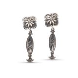 Jennifer Curtis Repoussé Post Earrings with Dangle