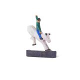 Jorge Lovato Bucking Bronco Miniature Wood Carving