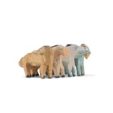 Jorge Lovato Four Horses Miniature Wood Carving