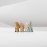 Jorge Lovato Four Horses Miniature Wood Carving