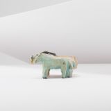 Jorge Lovato Four Horses Miniature Wood Carving