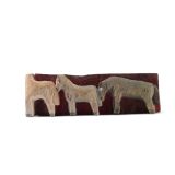 Jorge Lovato Wrap Around Horses Miniature Wood Carving
