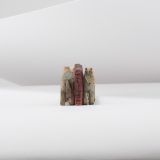 Jorge Lovato Wrap Around Horses Miniature Wood Carving