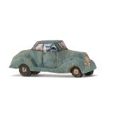 Jorge Lovato Blue Car Miniature Wood Carving