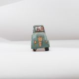 Jorge Lovato Blue Car Miniature Wood Carving