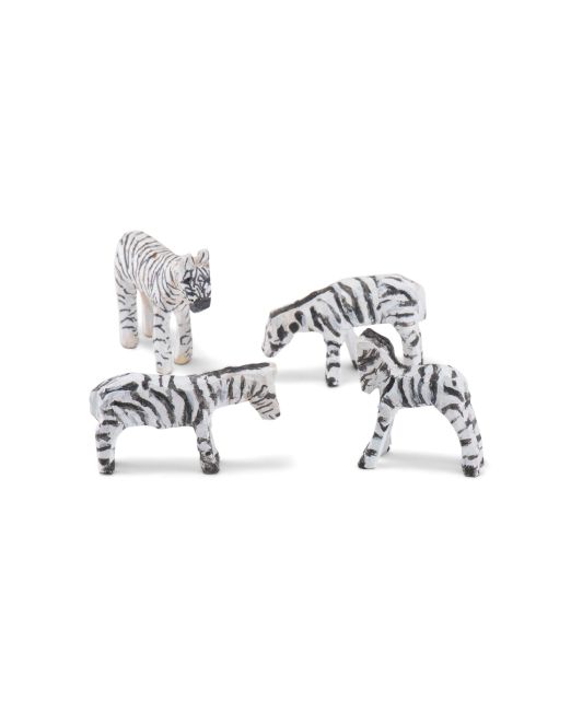 Jorge Lovato Zeal of Zebras Miniature Wood Carving