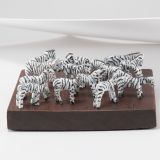 Jorge Lovato Zeal of Zebras Miniature Wood Carving