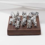 Jorge Lovato Zeal of Zebras Miniature Wood Carving