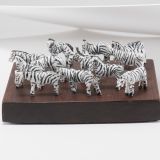 Jorge Lovato Zeal of Zebras Miniature Wood Carving